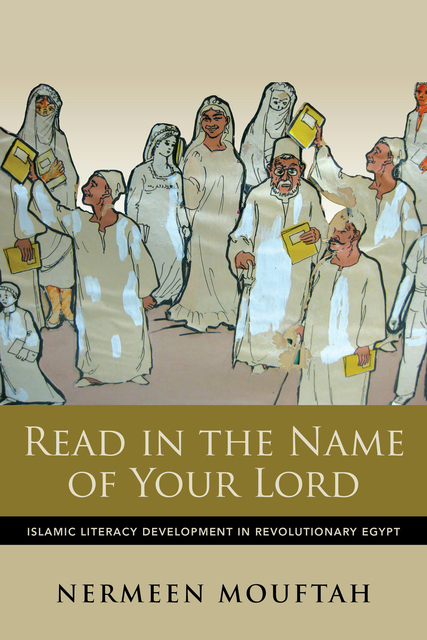 cover image featuring several people dressed in white holding yellow flyers