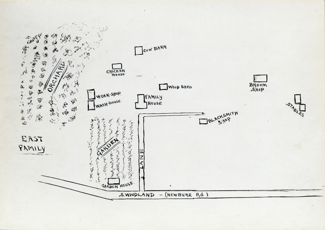 Scan of map of East (Gathering) Family